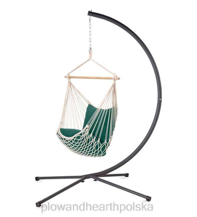 Plow & Hearth Stalowy stojak w kształcie litery C do zawieszania huśtawki hamakowej na lince 02XR61152 artykuły gospodarstwa domowego