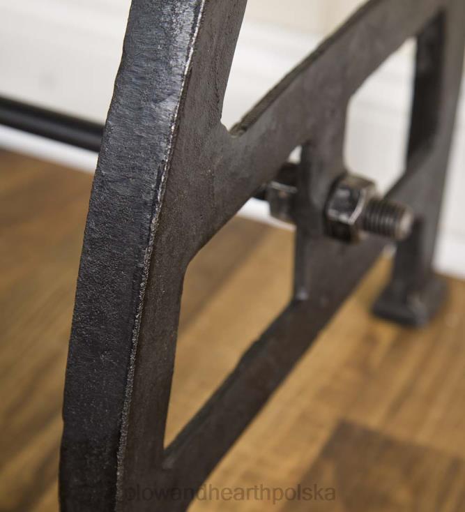 Plow & Hearth Stolik konsolowy Birmingham z odzyskanego drewna i metalu 02XR61109 artykuły gospodarstwa domowego