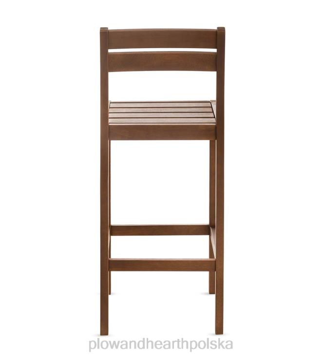 Plow & Hearth Zestaw barowy Lancaster Eucalyptus na zewnątrz ze stołem i 2 stołkami barowymi, zestaw 3-częściowy - naturalny 02XR61141 artykuły gospodarstwa domowego