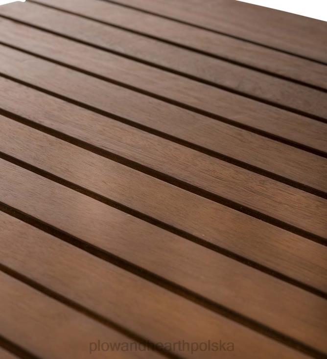 Plow & Hearth Zestaw barowy Lancaster Eucalyptus na zewnątrz ze stołem i 2 stołkami barowymi, zestaw 3-częściowy - naturalny 02XR61141 artykuły gospodarstwa domowego