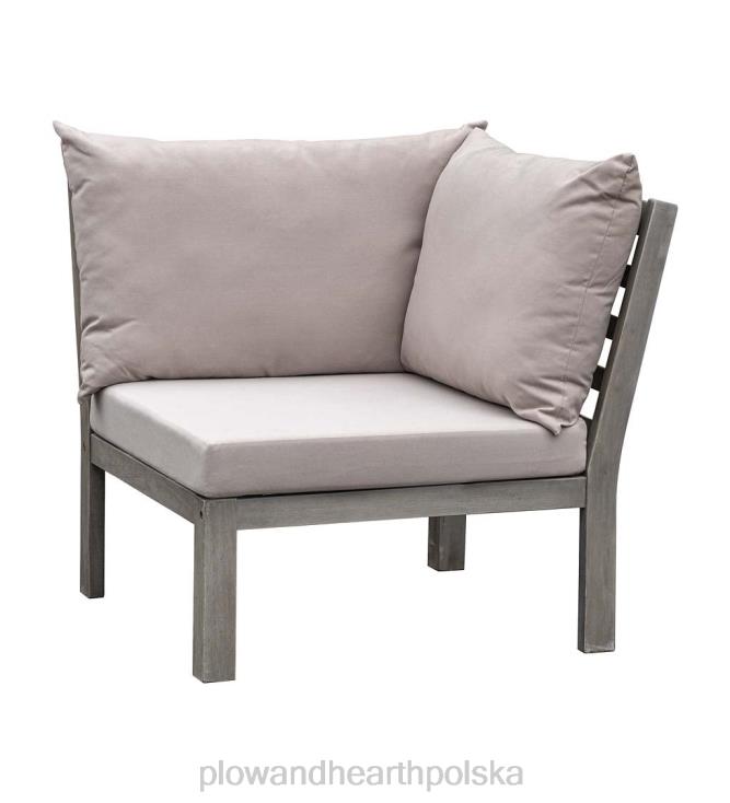 Plow & Hearth Zestaw wypoczynkowy do zewnętrznej sofy segmentowej ridgewind ze stołem koktajlowym 02XR61133 artykuły gospodarstwa domowego