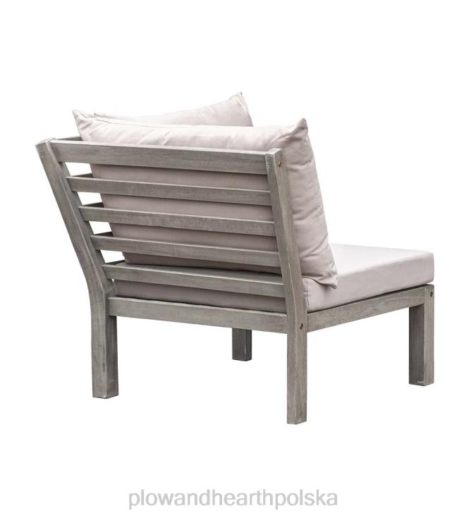 Plow & Hearth Zestaw wypoczynkowy do zewnętrznej sofy segmentowej ridgewind ze stołem koktajlowym 02XR61133 artykuły gospodarstwa domowego