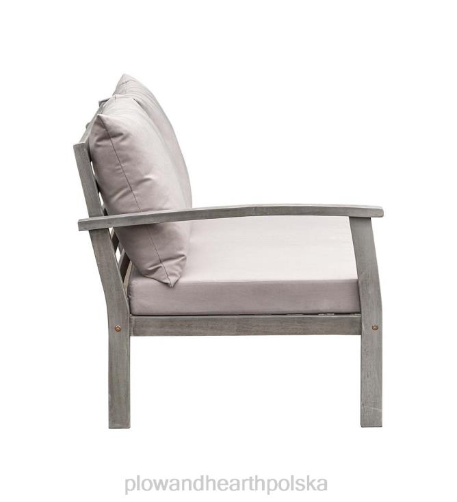 Plow & Hearth Zestaw wypoczynkowy do zewnętrznej sofy segmentowej ridgewind ze stołem koktajlowym 02XR61133 artykuły gospodarstwa domowego