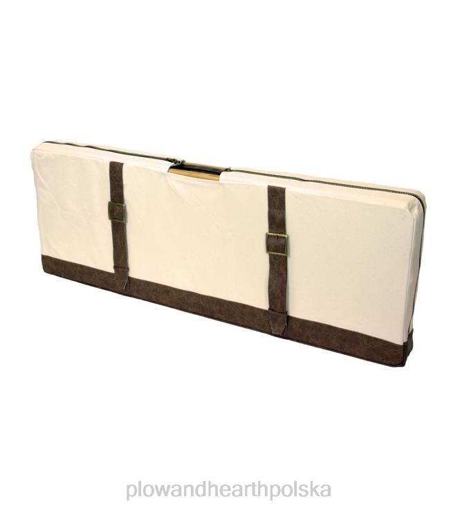 Plow & Hearth bambusowy składany stół kempingowy z regulacją wysokości i uchwytami na kieliszki do wina - bambus/brąz 02XR61167 artykuły gospodarstwa domowego