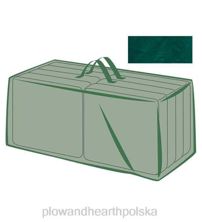 Plow & Hearth klasyczna torba do przechowywania poduszek na każdą pogodę - zielona 02XR61129 artykuły gospodarstwa domowego