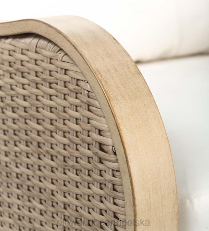 Plow & Hearth kolekcja Urbanna Premium z wikliny z drewna wyrzuconego na brzeg z luksusowymi poduszkami 02XR61092 artykuły gospodarstwa domowego