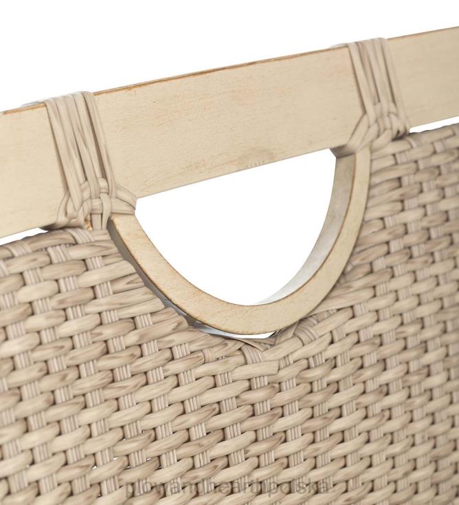 Plow & Hearth kolekcja Urbanna Premium z wikliny z drewna wyrzuconego na brzeg z luksusowymi poduszkami 02XR61092 artykuły gospodarstwa domowego