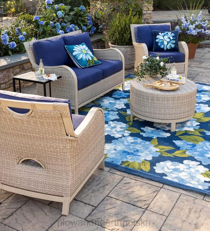 Plow & Hearth kolekcja Urbanna Premium z wikliny z drewna wyrzuconego na brzeg z luksusowymi poduszkami 02XR61092 artykuły gospodarstwa domowego
