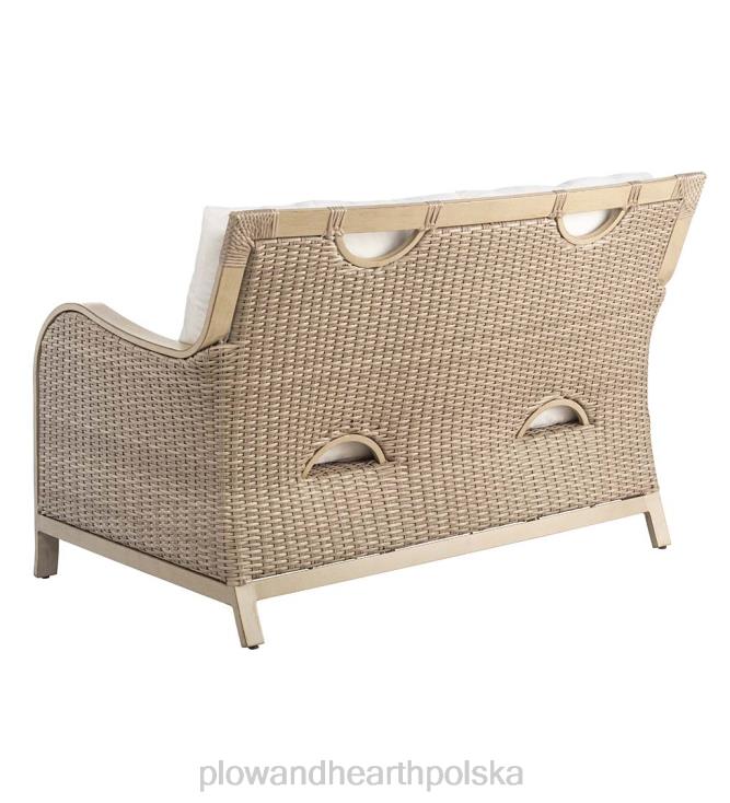 Plow & Hearth kolekcja Urbanna Premium z wikliny z drewna wyrzuconego na brzeg z luksusowymi poduszkami 02XR61092 artykuły gospodarstwa domowego