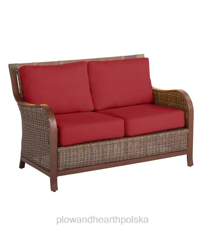 Plow & Hearth kolekcja wiklinowa Urbanna Premium z luksusowymi poduszkami 02XR61089 artykuły gospodarstwa domowego