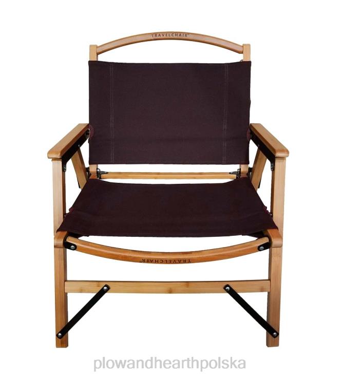 Plow & Hearth składane krzesło obozowe retro bambusowe - bambus 02XR61177 artykuły gospodarstwa domowego