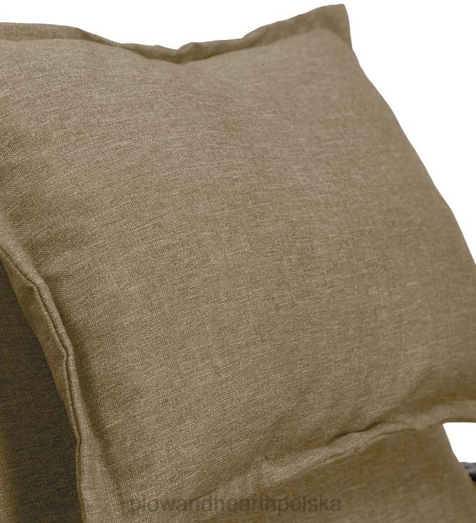 Plow & Hearth wielofunkcyjny szezlong z wikliny ogrodowej z poduszkami w kolorze ciemnoszarym 02XR61083 artykuły gospodarstwa domowego