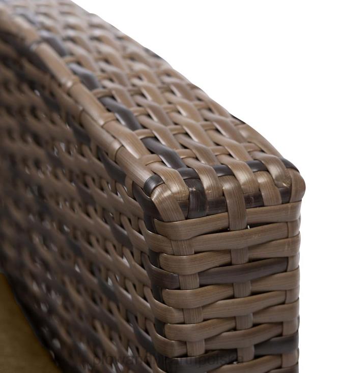 Plow & Hearth wielofunkcyjny szezlong z wikliny ogrodowej z poduszkami w kolorze ciemnoszarym 02XR61083 artykuły gospodarstwa domowego