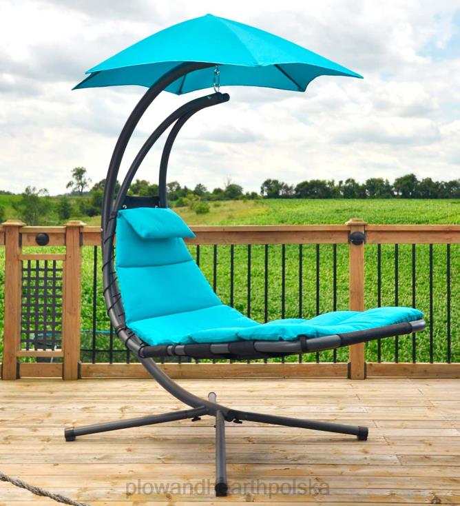 Plow & Hearth wiszący fotel marzeń - turkusowy 02XR61148 artykuły gospodarstwa domowego