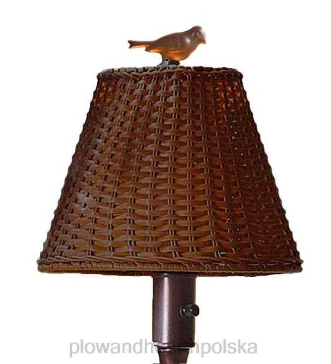 Plow & Hearth wodoodporna lampa zewnętrzna z wikliny 02XR61110 artykuły gospodarstwa domowego