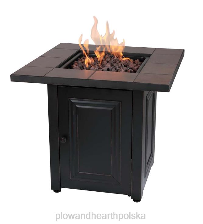 Plow & Hearth Palenisko na gaz propan halifax z wkładem stołowym i kamieniami z lawy 02XR61594 artykuły gospodarstwa domowego