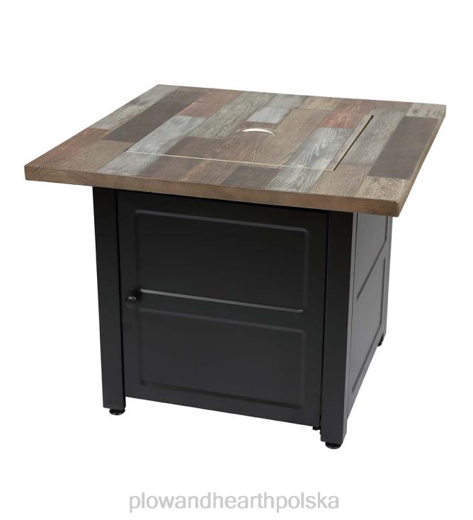 Plow & Hearth Zewnętrzne palenisko gazowe Beldon z osłoną z żywicy z nadrukiem, 30