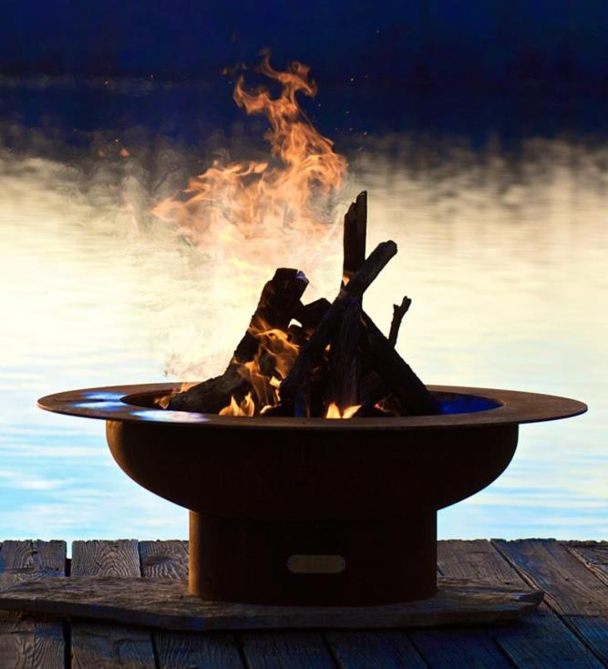 Plow & Hearth amerykańskie palenisko sztuki Saturn palenisko 02XR61620 artykuły gospodarstwa domowego