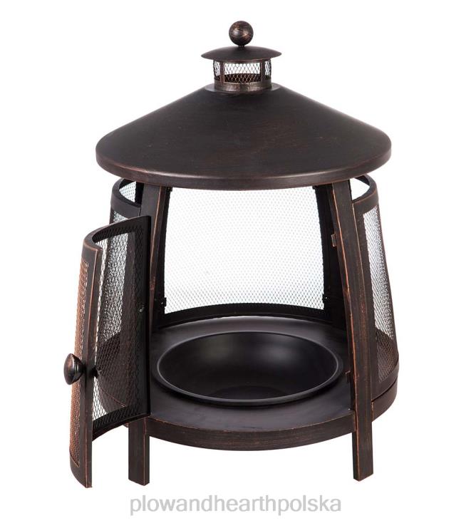 Plow & Hearth wysokie palenisko z brązu z kominem 02XR61603 artykuły gospodarstwa domowego