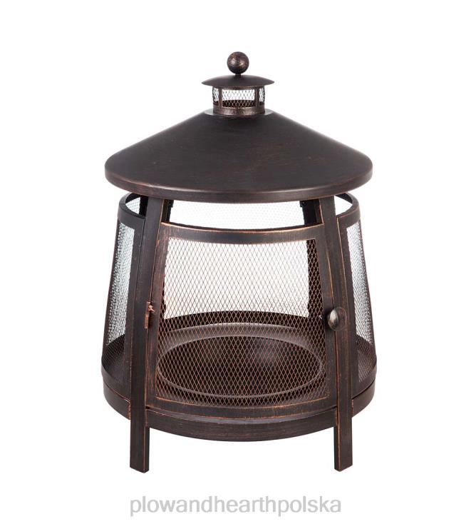 Plow & Hearth wysokie palenisko z brązu z kominem 02XR61603 artykuły gospodarstwa domowego