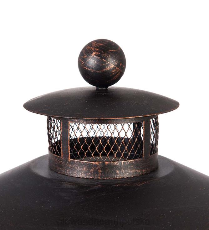 Plow & Hearth wysokie palenisko z brązu z kominem 02XR61603 artykuły gospodarstwa domowego