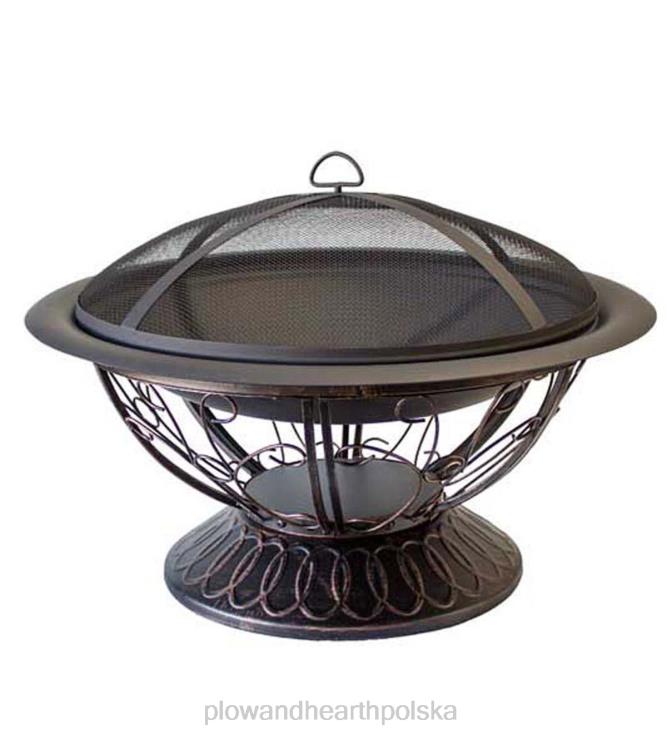 Plow & Hearth zewnętrzne palenisko opalane drewnem ze zwojem 02XR61597 artykuły gospodarstwa domowego