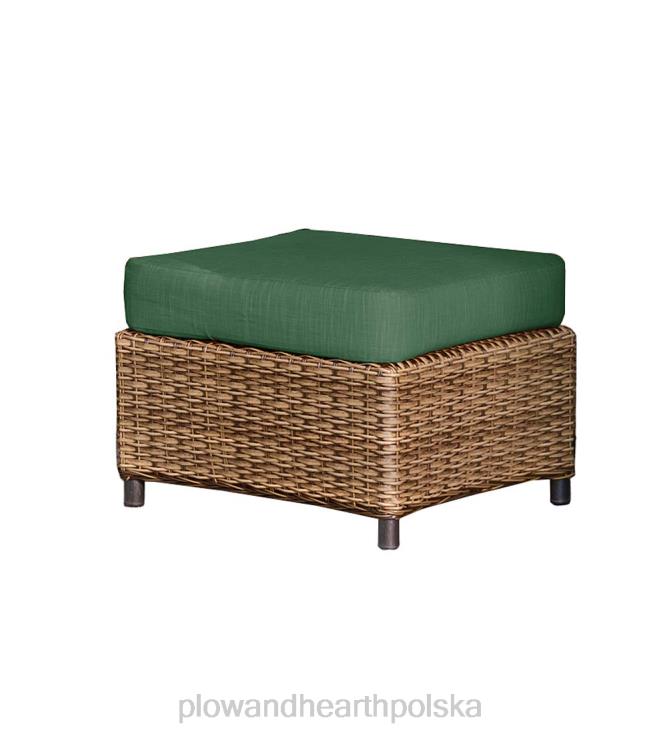 Plow & Hearth Wymienna poduszka do otomany meblowej Claremont - leśna zieleń 02XR61208 artykuły gospodarstwa domowego