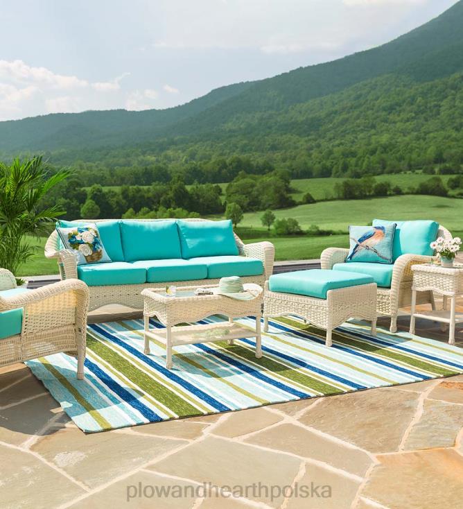 Plow & Hearth Zapasowa poduszka do otomany do mebli Prospect Hill - leśna zieleń 02XR61207 artykuły gospodarstwa domowego