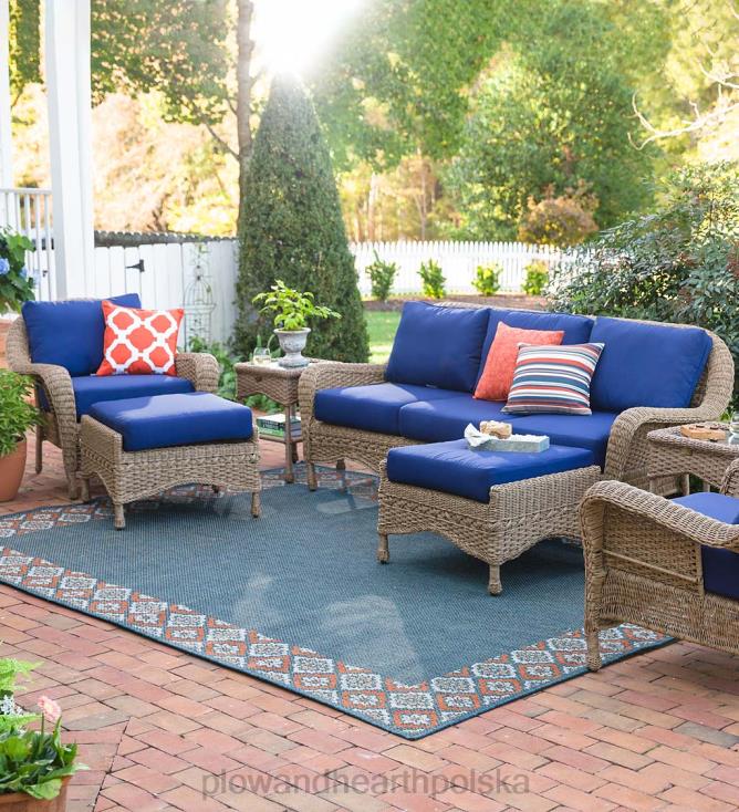 Plow & Hearth Zapasowa poduszka do otomany do mebli Prospect Hill - leśna zieleń 02XR61207 artykuły gospodarstwa domowego