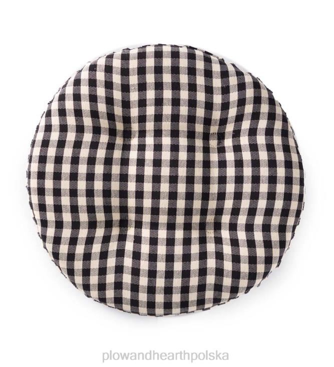 Plow & Hearth antypoślizgowa podkładka na stołek barowy w kratkę - czarna 02XR62316 artykuły gospodarstwa domowego
