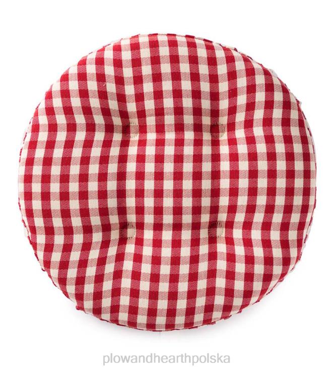 Plow & Hearth antypoślizgowa podkładka na stołek barowy w kratkę - czarna 02XR62316 artykuły gospodarstwa domowego