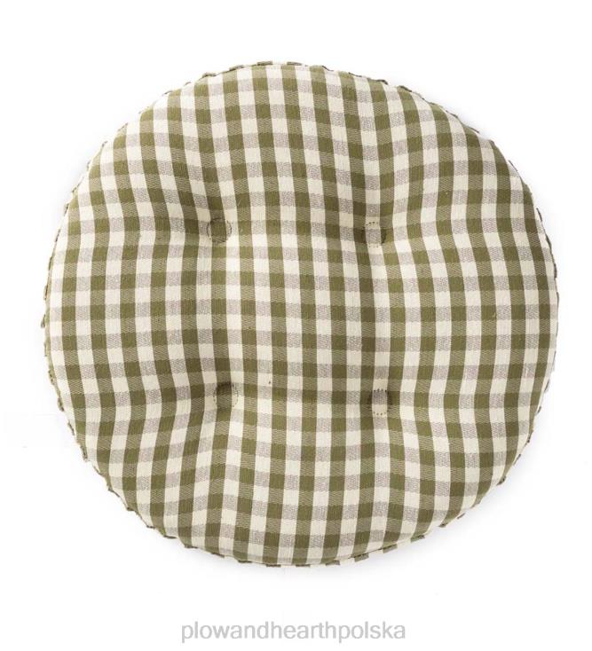 Plow & Hearth antypoślizgowa podkładka na stołek barowy w kratkę - czarna 02XR62316 artykuły gospodarstwa domowego