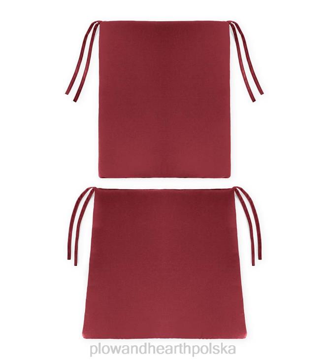 Plow & Hearth poliestrowe poduszki na klasyczne fotele bujane z krawatami - rumieniec ze szkicem kwiatowym 02XR61193 artykuły gospodarstwa domowego