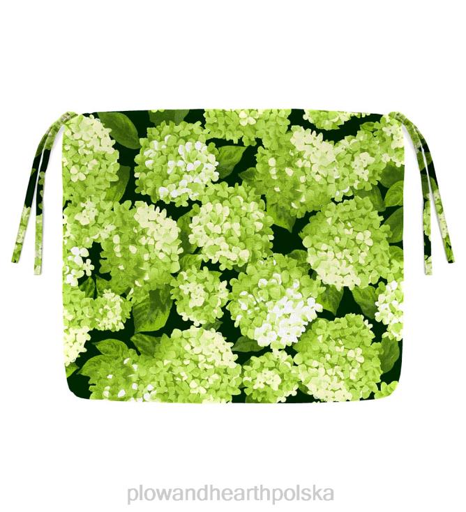 Plow & Hearth poliestrowe poduszki na krzesła klasyczne z wiązaniami, 19 3/4"x 17 1/2"x 3" - hortensja leśna 02XR63244 artykuły gospodarstwa domowego