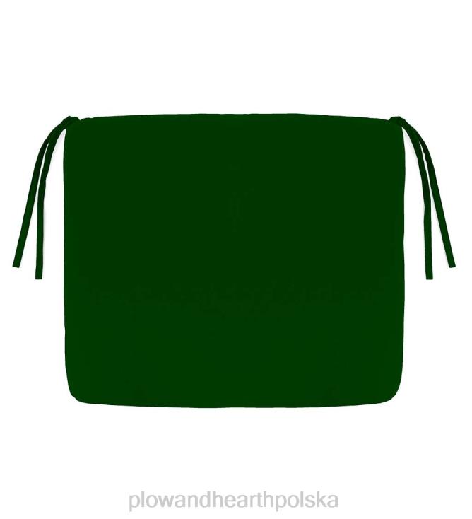 Plow & Hearth poliestrowe poduszki na krzesła klasyczne z wiązaniami, 19 3/4"x 17 1/2"x 3" - leśna zieleń 02XR61215 artykuły gospodarstwa domowego