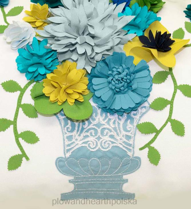 Plow & Hearth haftowane doniczki do wnętrz/na zewnątrz poduszka lędźwiowa 02XR61228 artykuły gospodarstwa domowego