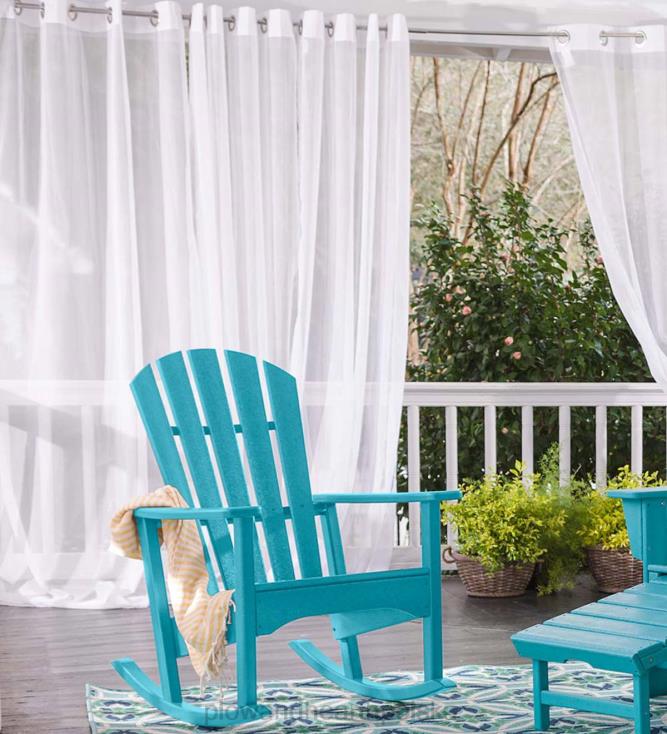 Plow & Hearth Shenandoah zewnętrzna górna zasłona zewnętrzna z przelotką przeciwsłoneczną 02XR61468 artykuły gospodarstwa domowego