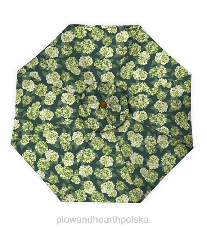 Plow & Hearth klasyczny parasol ogrodowy z aluminiowym słupkiem, średnica 7 cali. - czerwona stodoła 02XR61460 artykuły gospodarstwa domowego