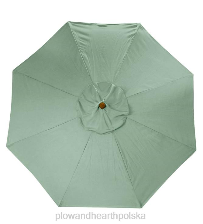 Plow & Hearth klasyczny parasol ogrodowy z aluminiowym słupkiem, średnica 7 cali. - czerwona stodoła 02XR61460 artykuły gospodarstwa domowego