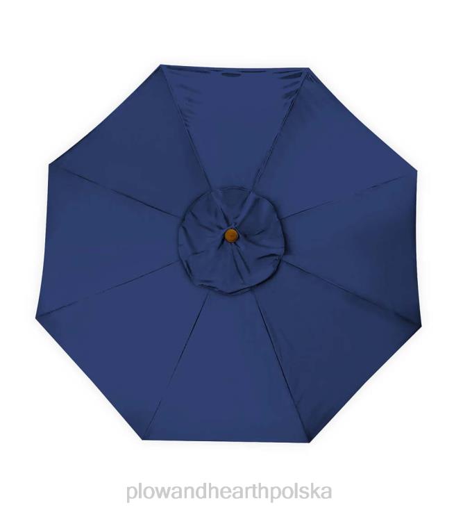 Plow & Hearth klasyczny parasol ogrodowy z aluminiowym słupkiem, średnica 7 cali. - czerwona stodoła 02XR61460 artykuły gospodarstwa domowego