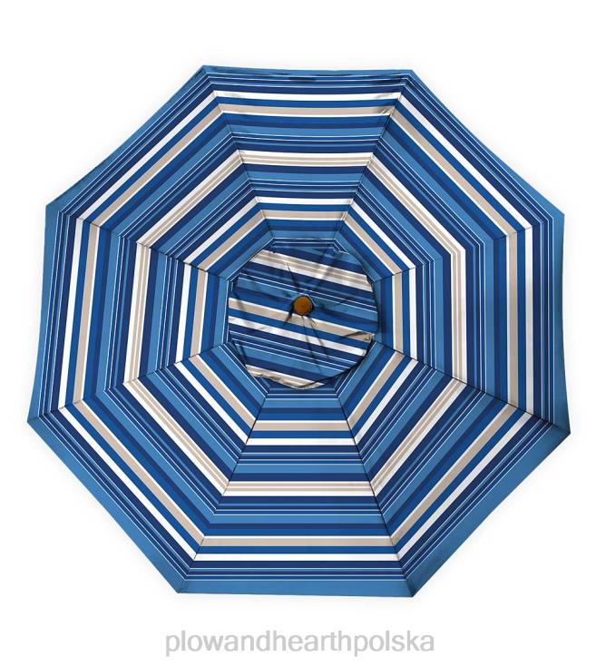 Plow & Hearth klasyczny parasol ogrodowy z aluminiowym słupkiem, średnica 7 cali. - czerwona stodoła 02XR61460 artykuły gospodarstwa domowego