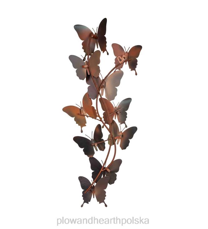 Plow & Hearth pastelowa dekoracja ścienna z motylami do wnętrz i na zewnątrz 02XR61655 artykuły gospodarstwa domowego