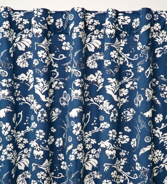 Plow & Hearth Izolowany panel zasłonowy z kwiatowym adamaszkiem i kieszenią na pręt, 42