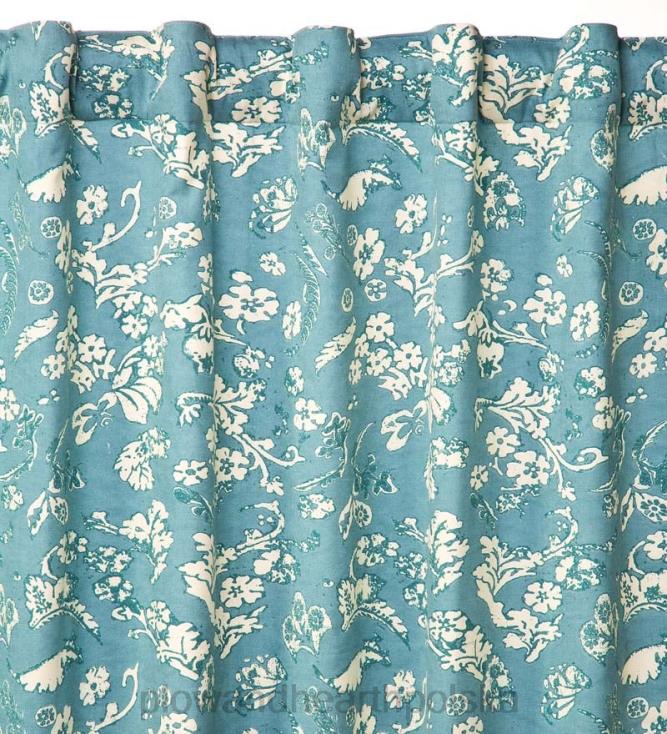 Plow & Hearth Izolowany panel zasłonowy z kwiatowym adamaszkiem i kieszenią na pręt, 42