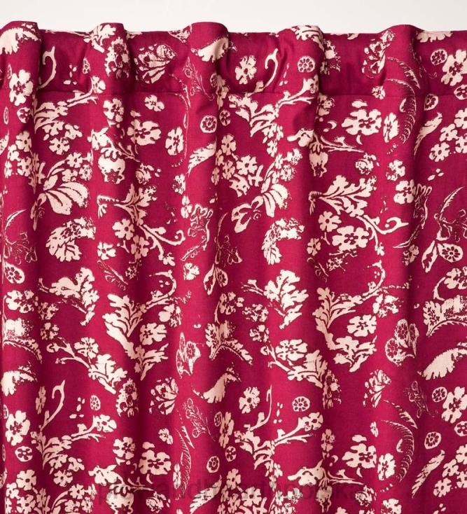 Plow & Hearth Izolowany panel zasłonowy z kwiatowym adamaszkiem i kieszenią na pręt, 42