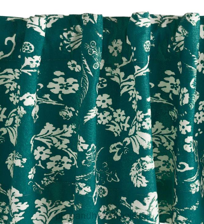 Plow & Hearth Izolowany panel zasłonowy z kwiatowym adamaszkiem i kieszenią na pręt, 42