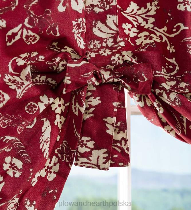 Plow & Hearth Falbana z kwiatowym adamaszkiem muszka - żniwa 02XR62618 artykuły gospodarstwa domowego