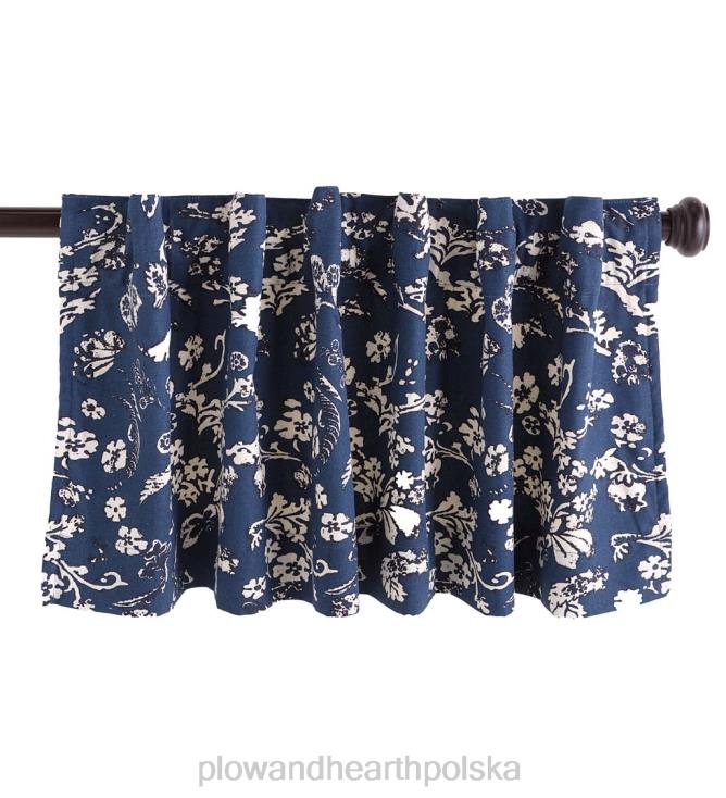 Plow & Hearth Izolowana zasłona w kwiaty z adamaszku, kieszenią na drążek, 42