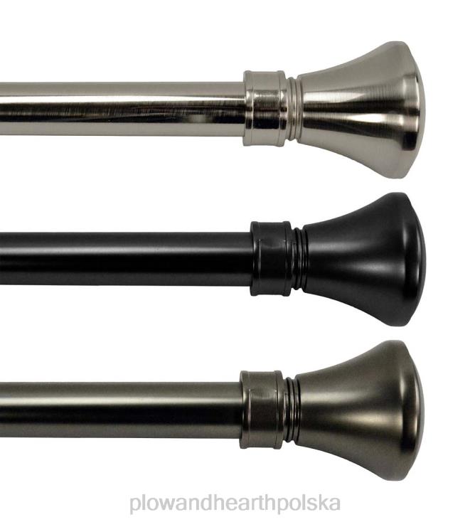 Plow & Hearth Kolekcja regulowanych karniszy Lexington z rozszerzanym zwieńczeniem 02XR62631 artykuły gospodarstwa domowego