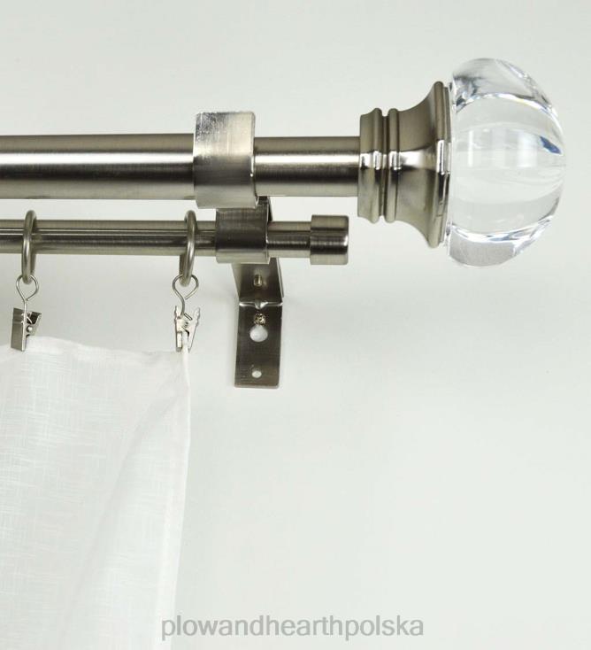 Plow & Hearth Królewski zestaw podwójnych karniszy 02XR62644 artykuły gospodarstwa domowego